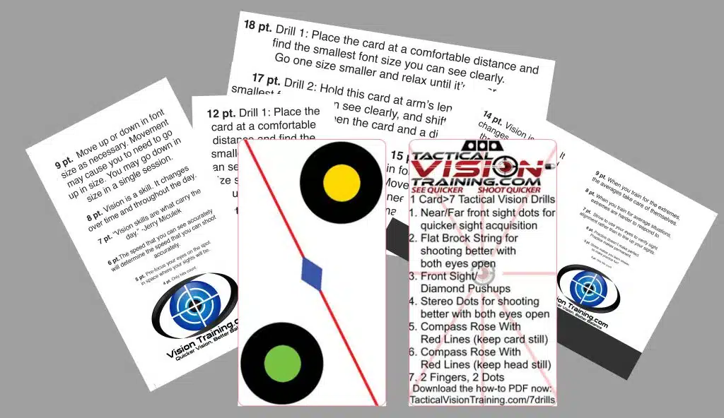 multi size cards stacked with 2 dots